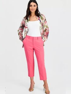 Calvin Klein Pink Straight Leg Tailored Pants